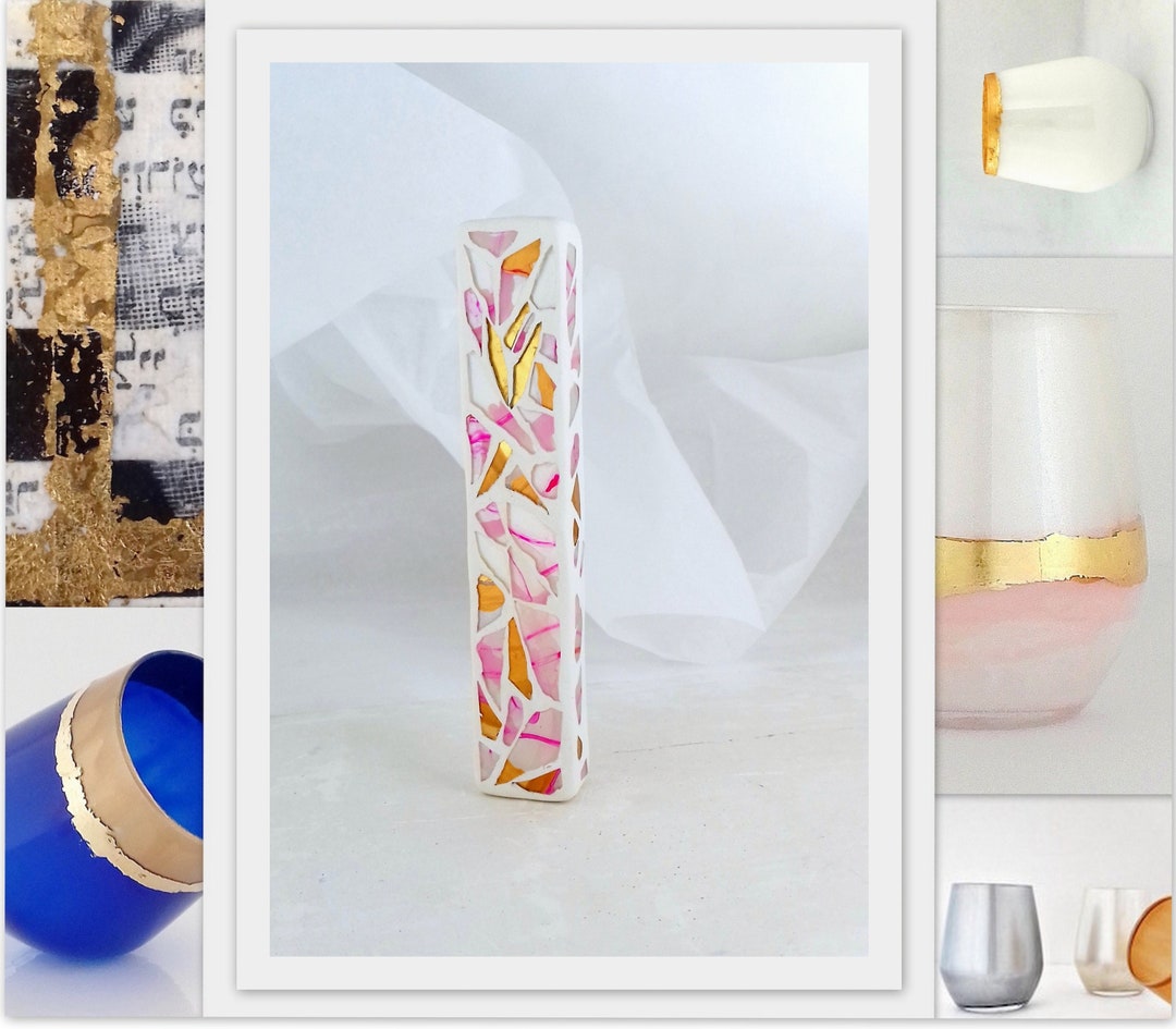 Wedding Breaking Glass Mezuzah Kit, Color Customization Chuppah Glass