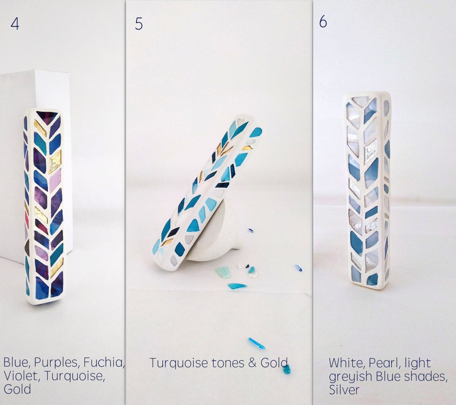 Jewish Wedding Breaking Glass Mezuzah Kit Color Customization Etsy