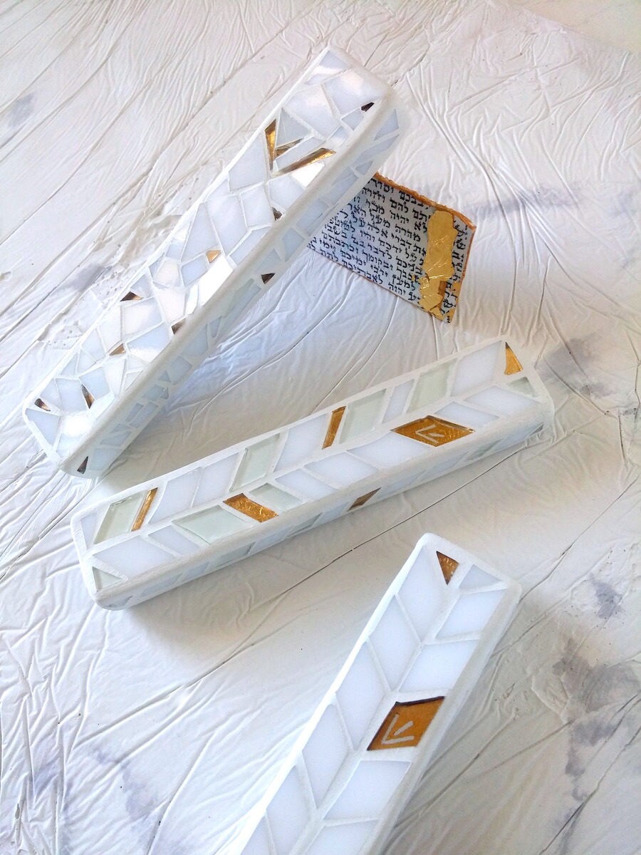 3 X Étui Mezuzah, Pendaison de Crémaillère Juive, Décoration Maison Juive Contemporaine, Design Juda