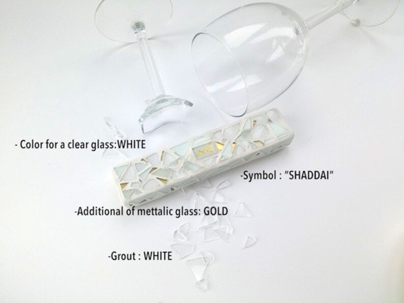 Wedding glass shards mezuzah case Jewish gift for the couple Etsy