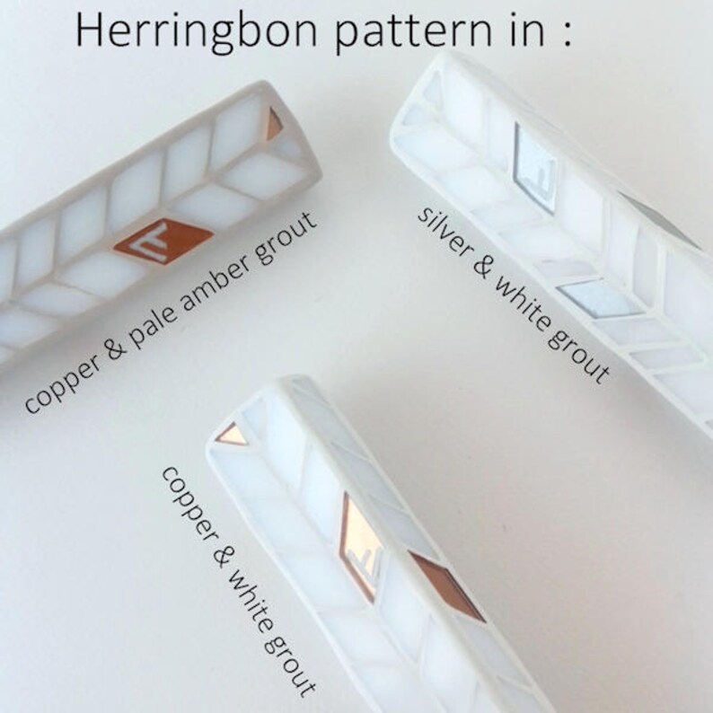 White Modern Mezuzah Contemporary Judaica Copper Mezuzah Etsy