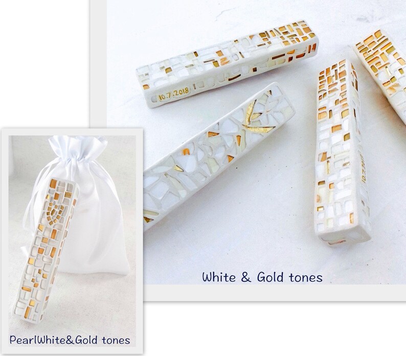 Jewish Wedding Breaking Glass Mezuzah Kit Color Customization Etsy UK