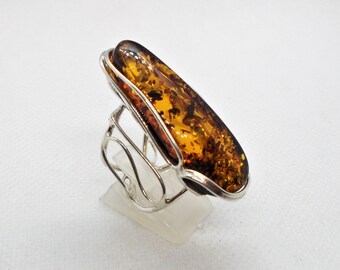 Statement Ring Amber 925