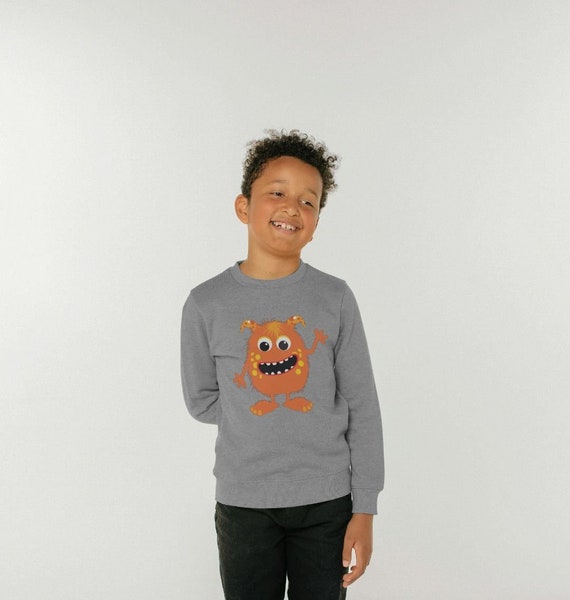Pull orange Monster pour enfant Etsy France