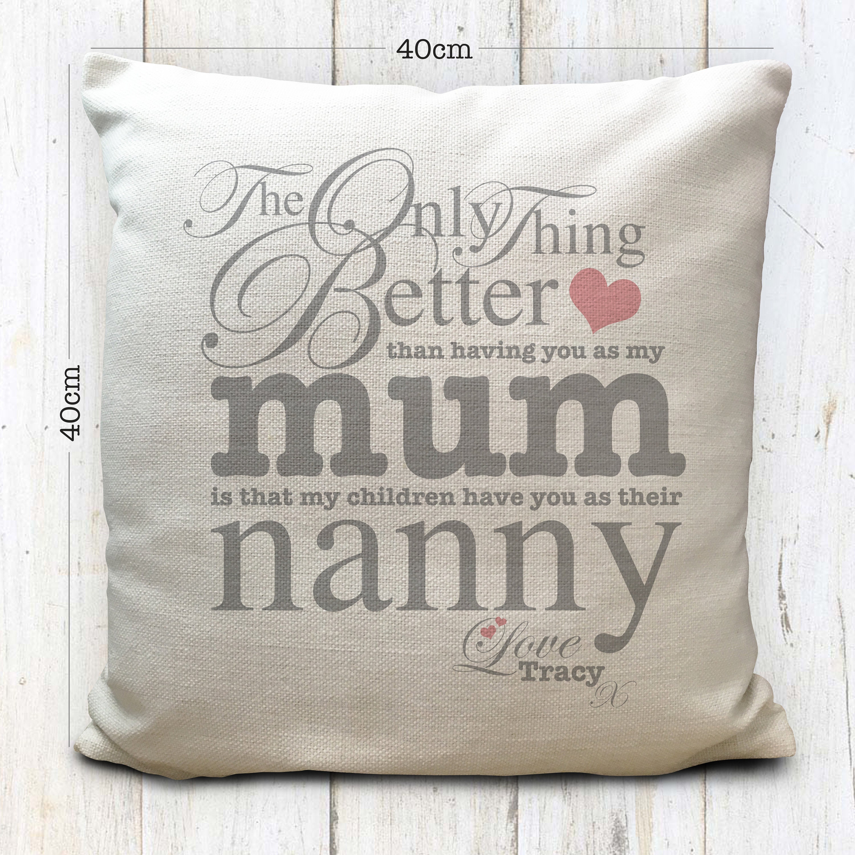 Nanny Knits Here CUSHION NOT INCLUDED 16" Natural Cotton Cushion Cover 