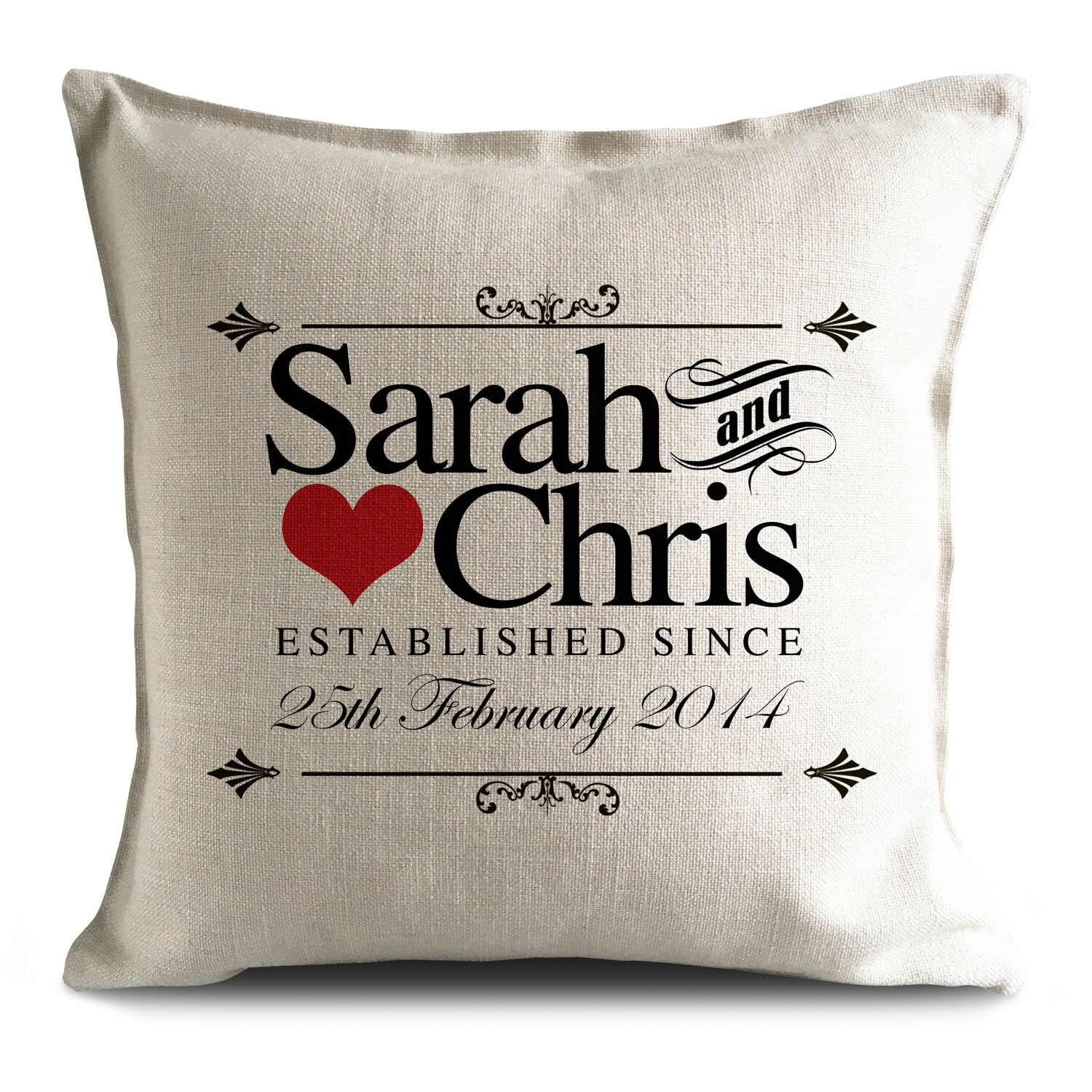 PERSONALISED Wedding Cushion Cover Pillow Cover Anniversary Etsy