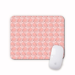 Alfombrilla de ratón con forma de cerdo, dibujos animados de cerdos sonrientes, animales de granja, lechones, ordenador portátil, escritorio de oficina, accesorios de juego, regalo, antideslizante, divertido regalo de cumpleaños