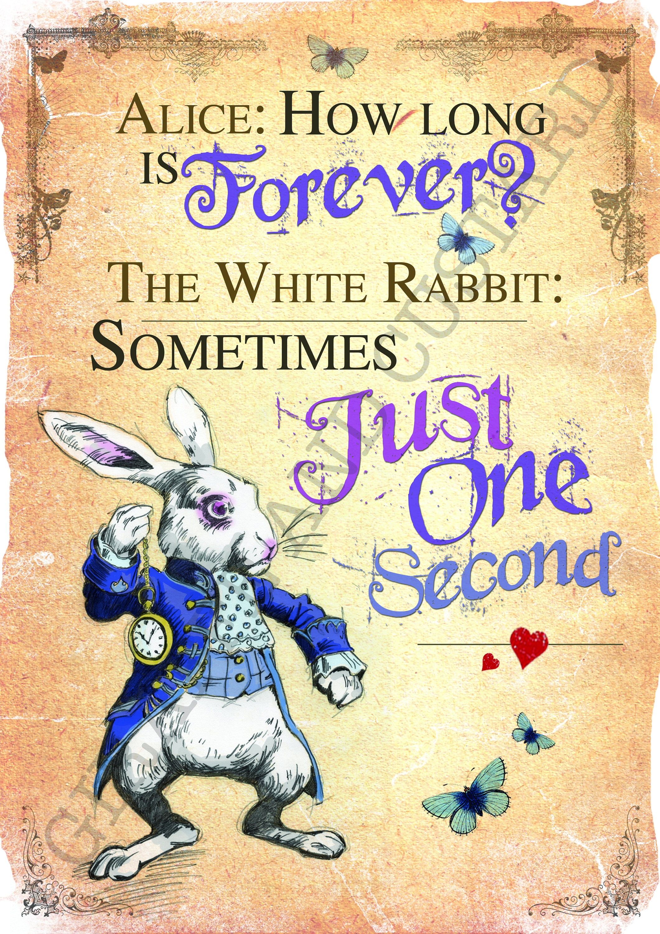 Alice in Wonderland Instant Download Wall Art Printable A4 Etsy