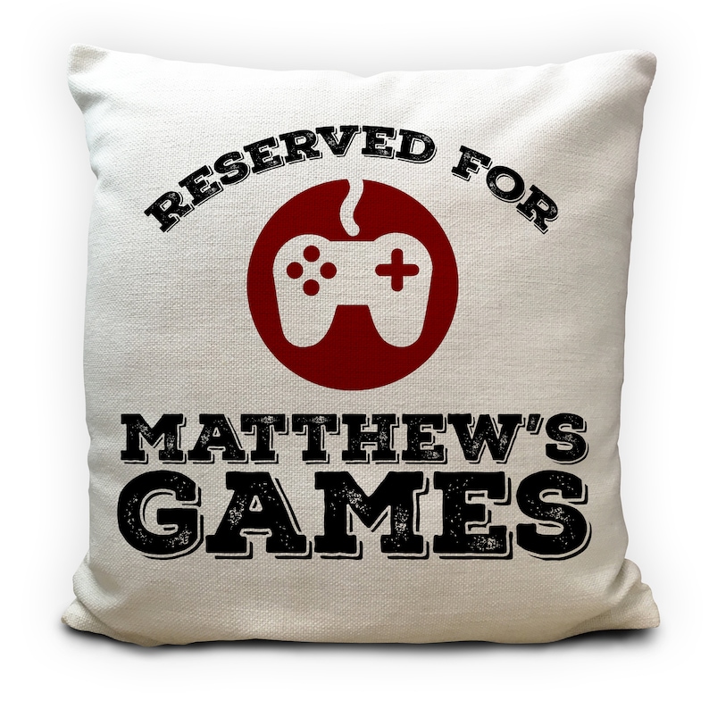 Personalised Game Chair Cushion Cover Pillow Slip Case Etsy