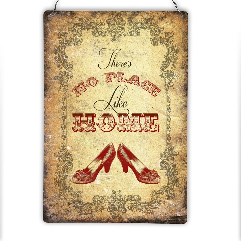 Wizard of Oz Inspired No Place Like Home Dorothy Ruby Slippers ...