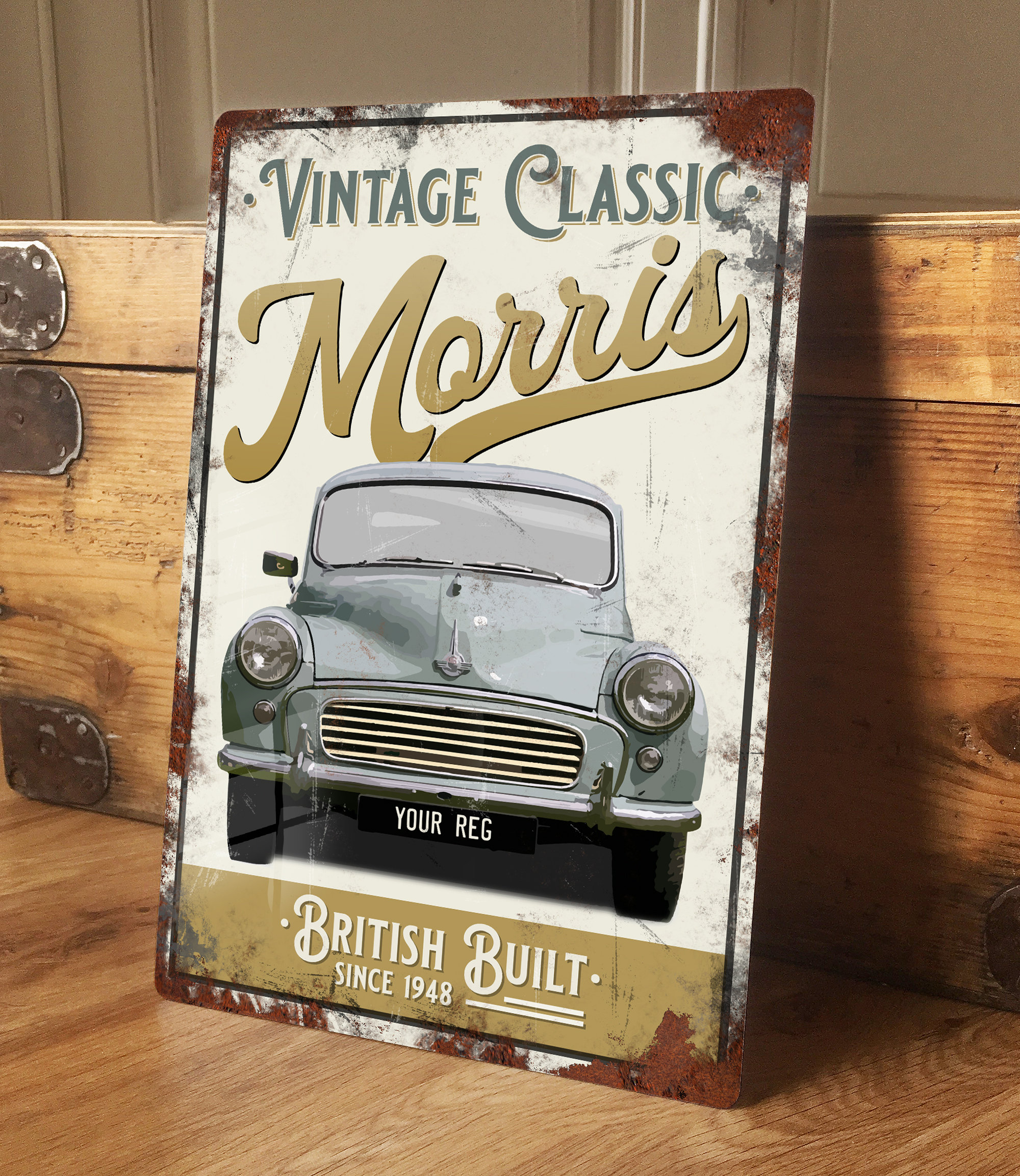 Plaque Décorative Métal Morris Mini Minor - 20x30 Cm, Rétro - Pour Mur, Garage - Cadeau Fan Automobile - 2