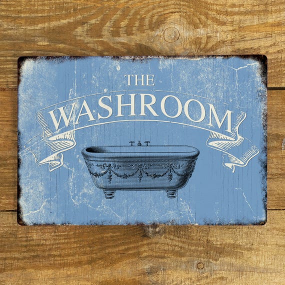 Toilet The Loo Sign Plaque or Hanging Rustic Metal Shed Man Room Garage