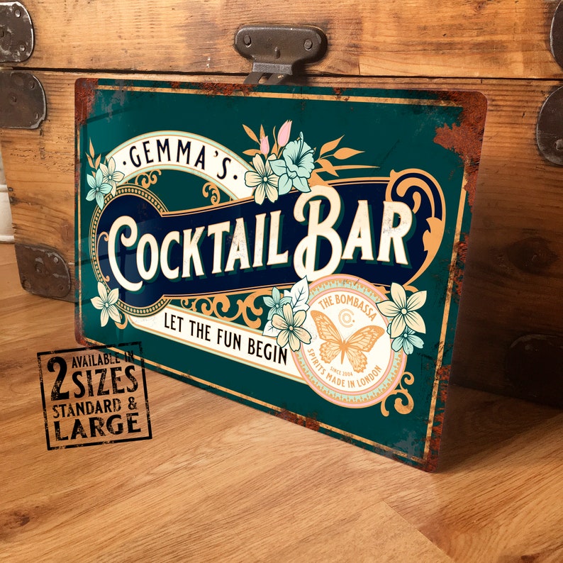 Personalised Cocktail Bar Sign