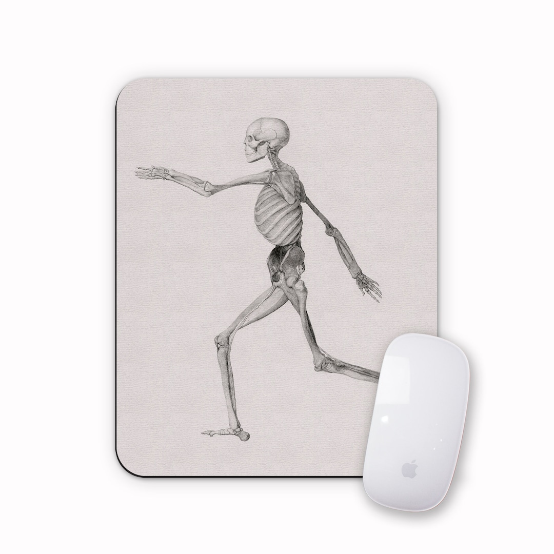 Skeleton Computer Mouse Human Skeleton Mouse Mat Pad, Classic Art by George Stubbs PC Computer ...