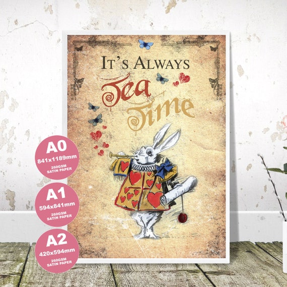 You/'re bonkers Alice in Wonderland quote poster art print A2 /& A3 available