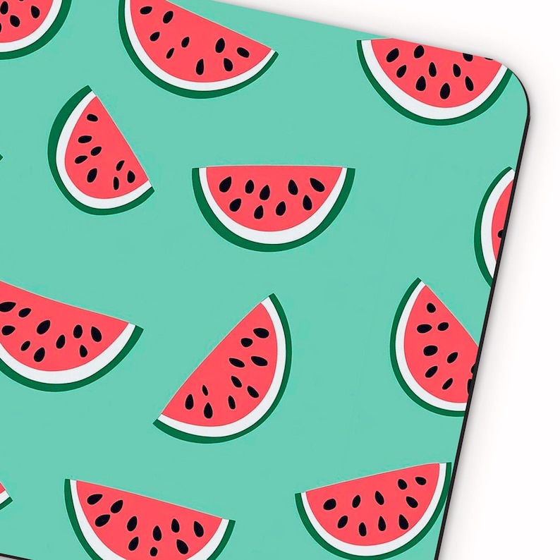 Watermelon Button Mat Watermelon Mouse Mat: Cartoon Fruit Desk Accessory, Non-slip Base - Etsy