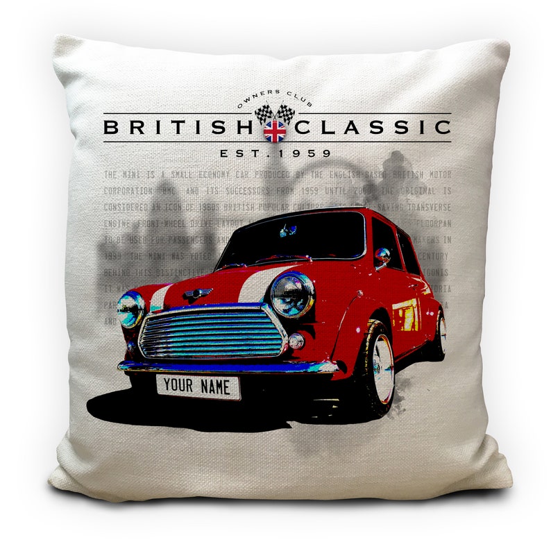 mini cooper pillow