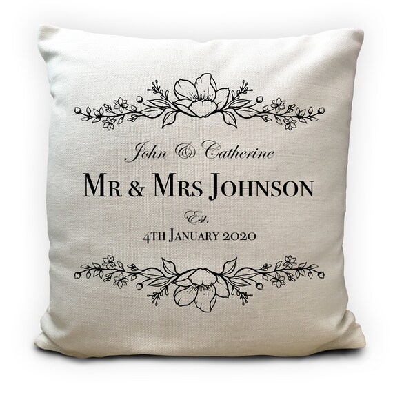 Personalised wedding cushion sale