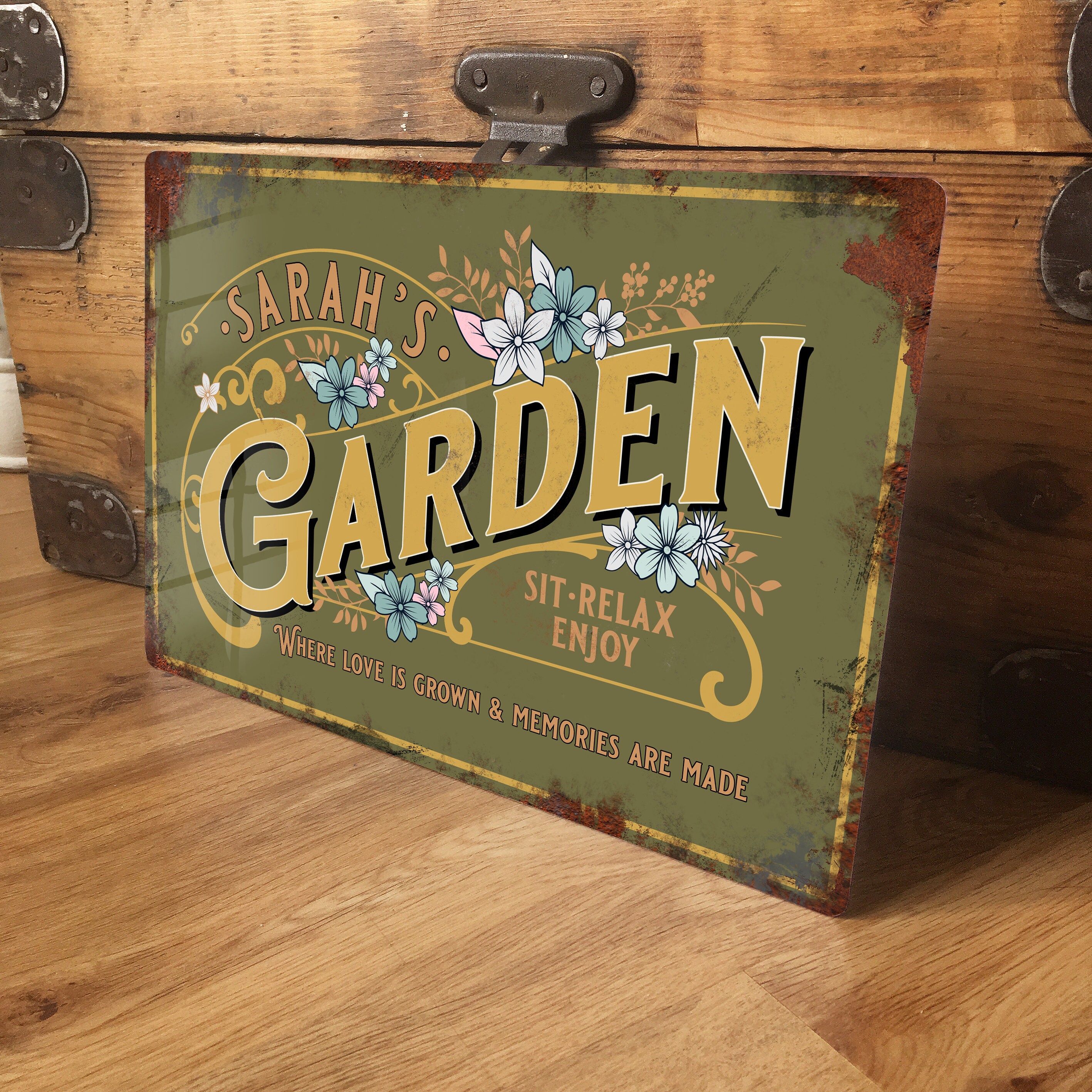Personalised Garden Sign Metal Outdoor Wall Door Fence Decor - Etsy UK