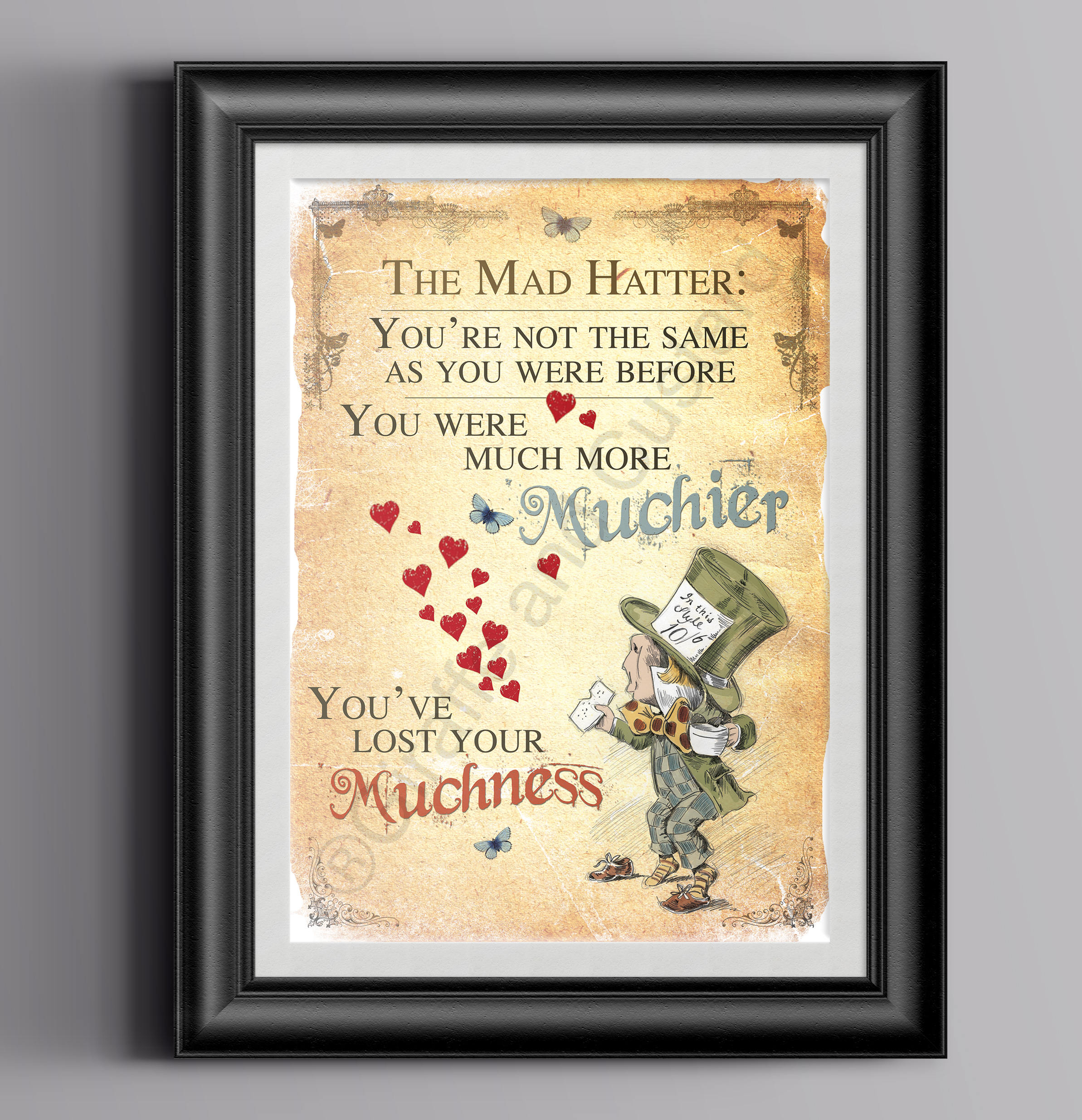 Alice Wonderland Instant Download Wall Art - Printable A4 Poster