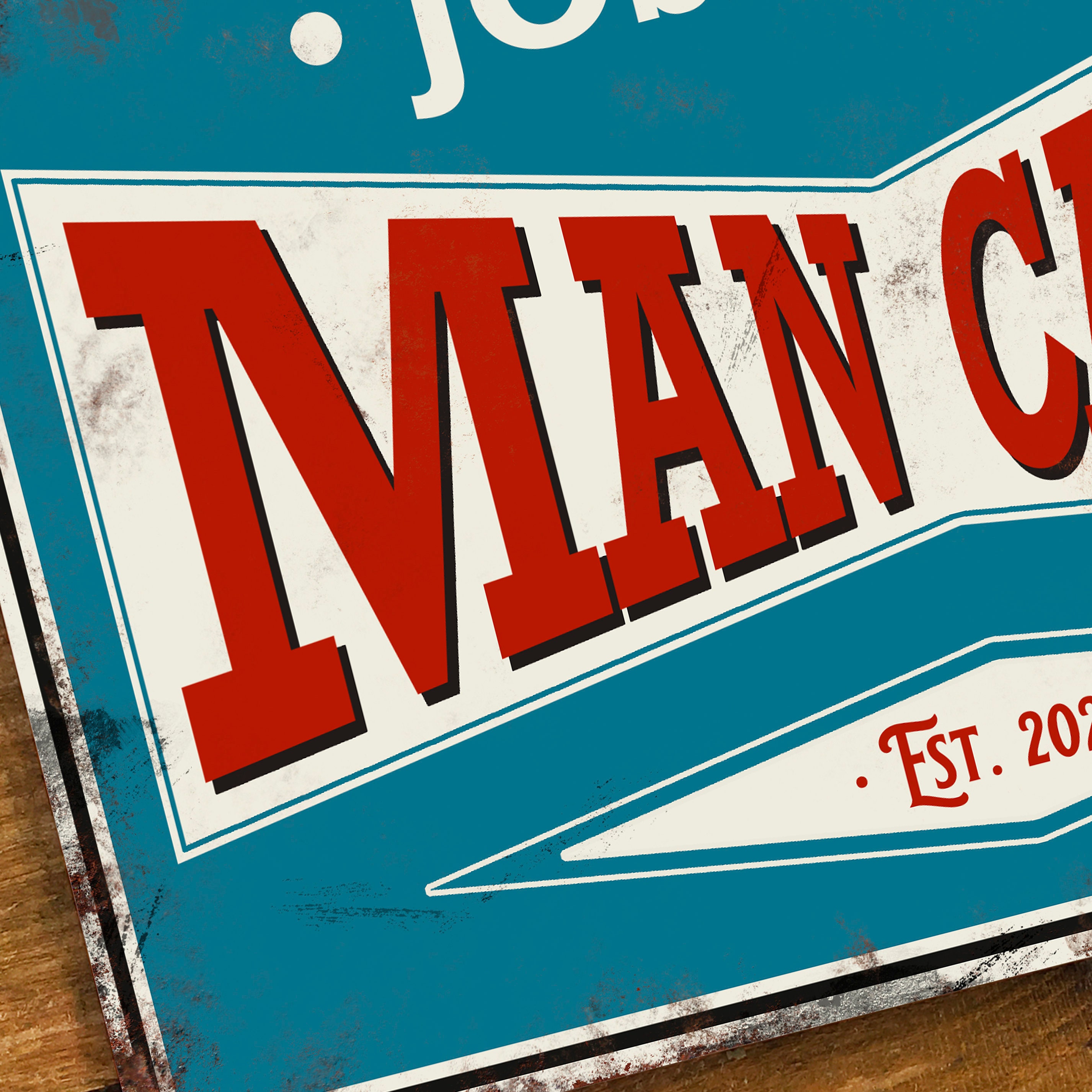 Personalised Man Cave Metal Wall Sign Door Decor Office Accessory, Shed ...