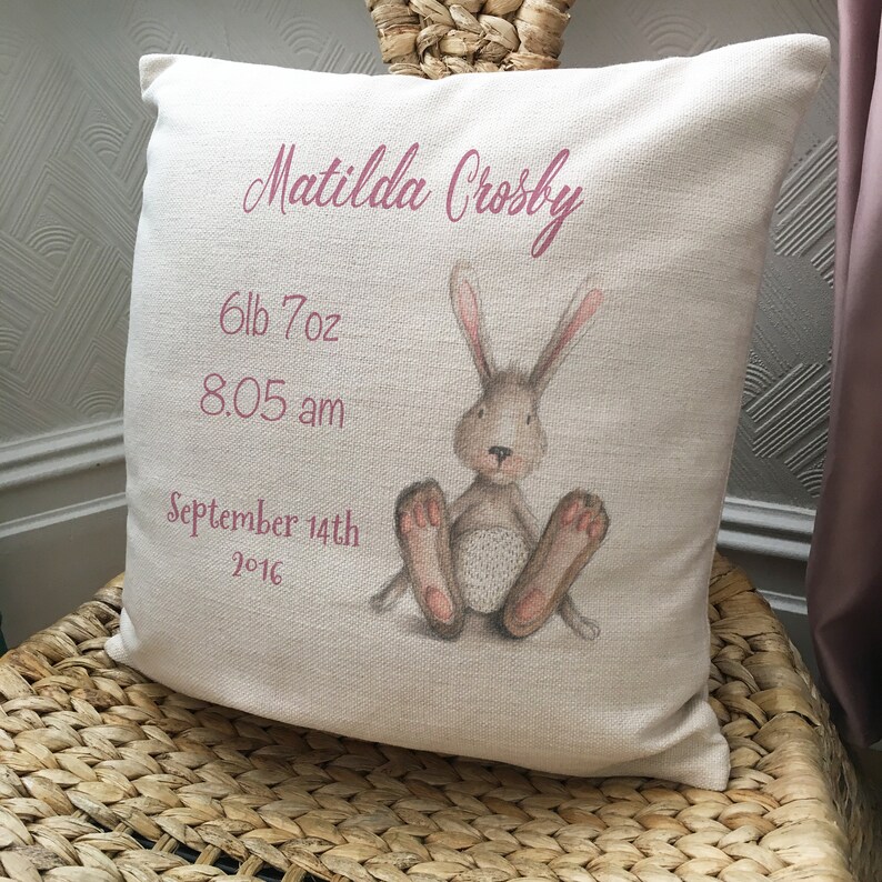 Personalised Baby Cushion Cover New Baby Girl Boy Etsy