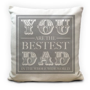 Regalo día del padre Mejor funda de cojín para papá - Eres el mejor - Estilo vintage tradicional - Decoración del hogar 16 pulgadas 40 cm