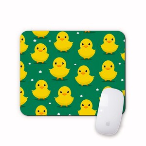 Rechteckige Mausmatte Gummi Enten Gelb Cartoon Entchen Kinder Computer Laptop Büro Geschenk - Rutschfeste Unterlage Lustiges Kindergeschenk