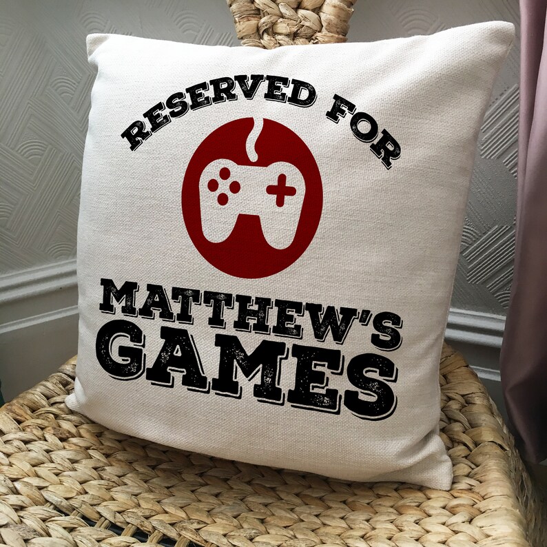 Personalised Game Chair Cushion Cover Pillow Slip Case Etsy
