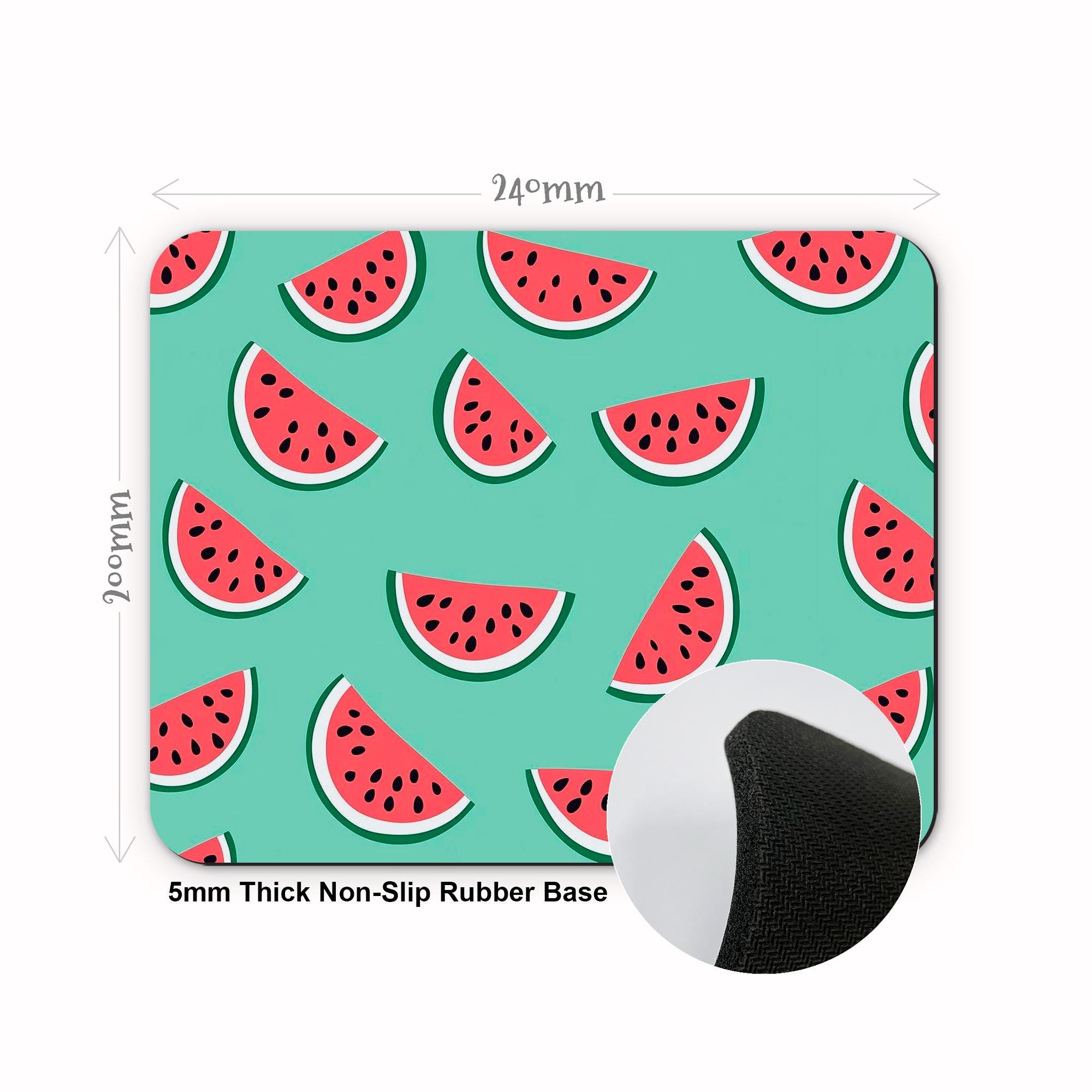 Watermelon Button Mat Watermelon Mouse Mat: Cartoon Fruit Desk Accessory, Non-slip Base - Etsy