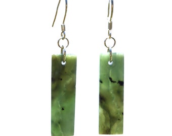 Jade Slice Earrings | Gift | Natural Stone Jewelry | Washington Jade