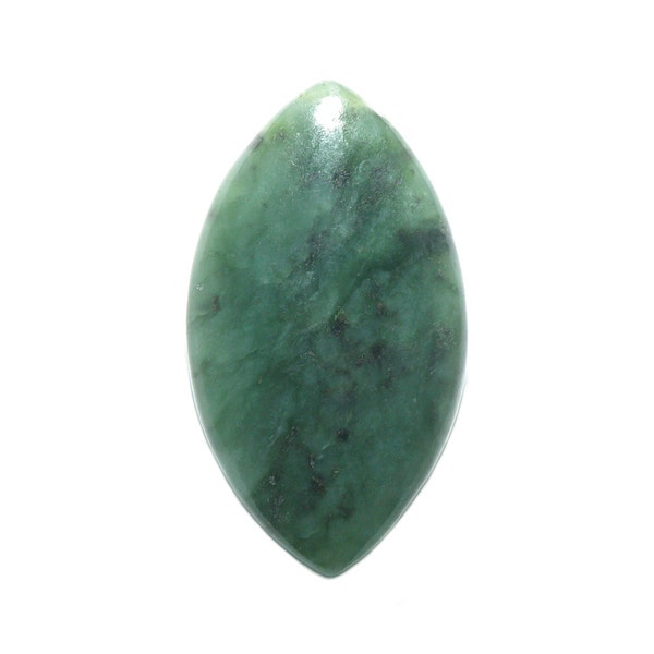 Large Blue Ice Nephrite Double-Sided Marquise Cabochon