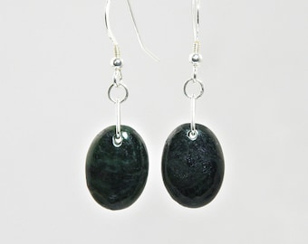 40% OFF CLEARANCE SALE Blue Chatoyant Nephrite Jade Earrings (Regularly 19.99)