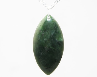 SAMPLE SALE - 82% OFF Green Sugar Nephrite Jade Pendant (Regularly 99.99)