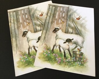 Vintage Red Farm Studios Happy Wraps 2 Sheets with Gift Card Wrapping Paper