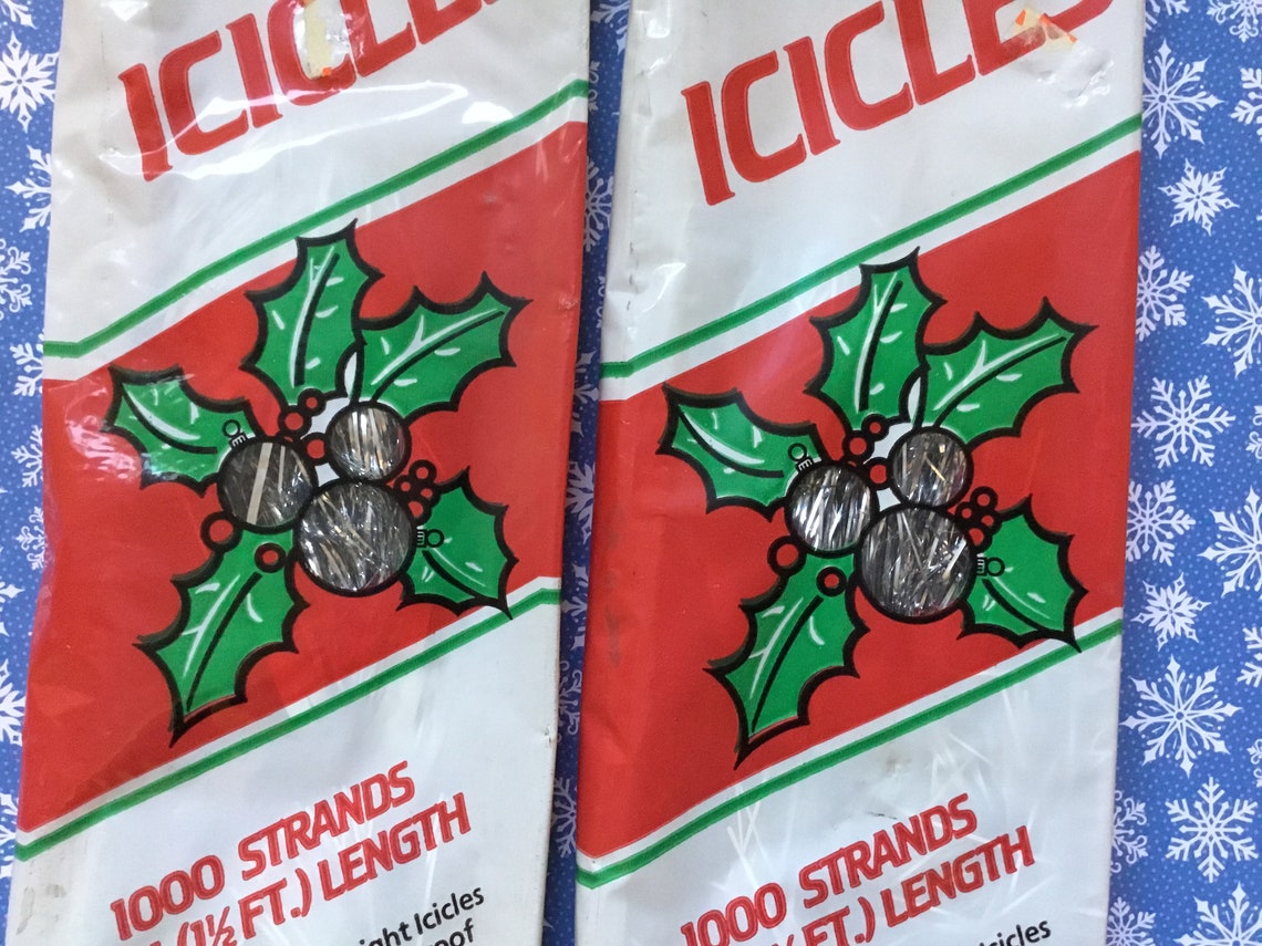 Vintage Christmas Tree Icicles 1000 Strands 18 Long By Etsy