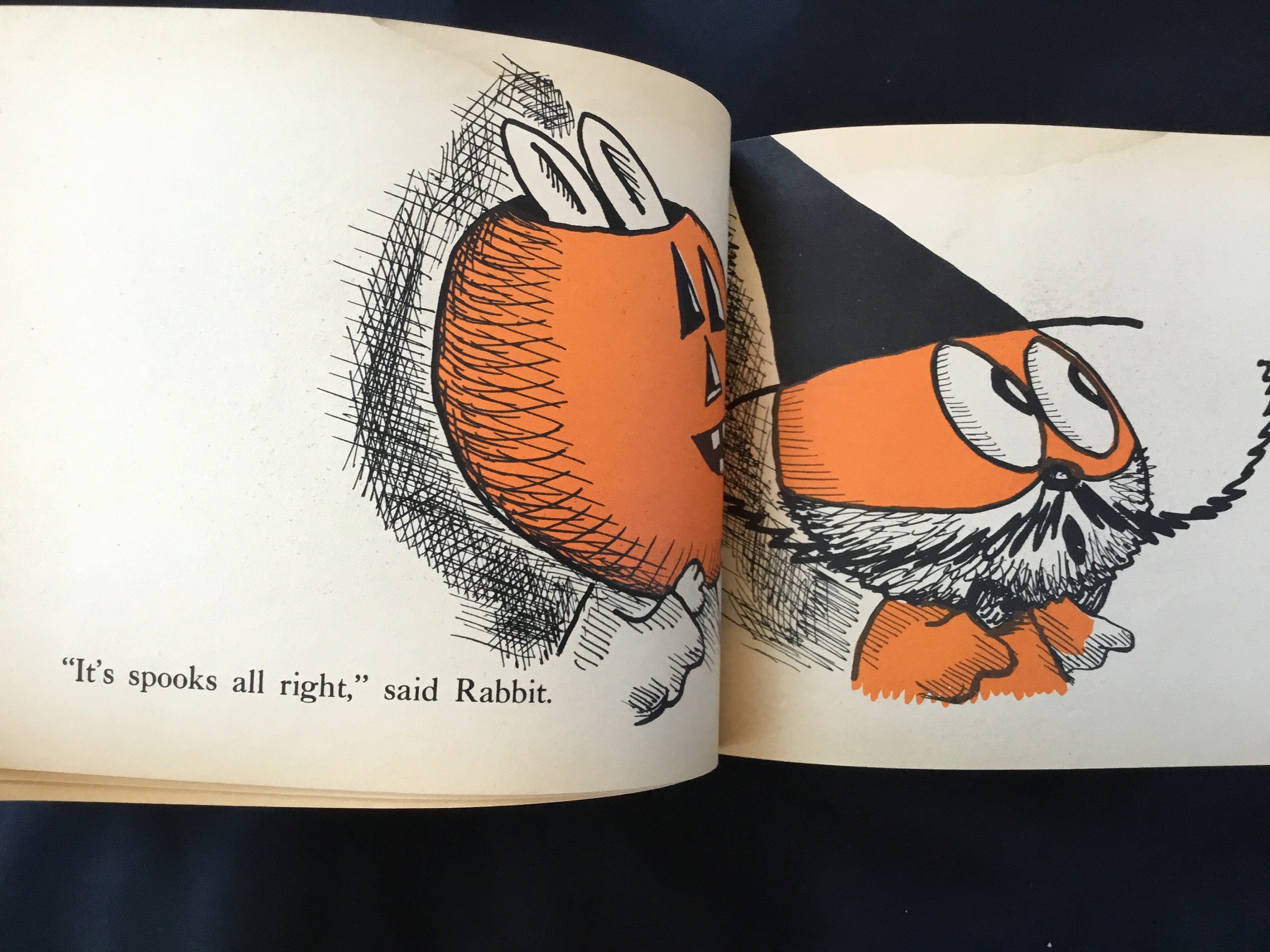 Vintage Childrens Halloween Book Rabbit and Skunk and Etsy