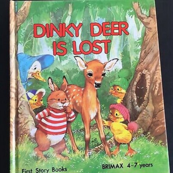 Vintage Childrens Book Dinky Deer Is Lost Hardcover Copyright 1987 - 