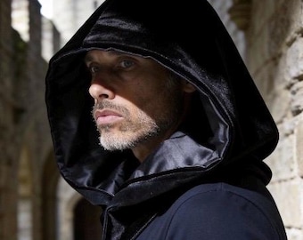 Black Techwear Hood, Futuristic Festival, Cyber Hood, post apocalyptic,  Garde Hooded Scarf, Cyberpunk Fashion Hood,