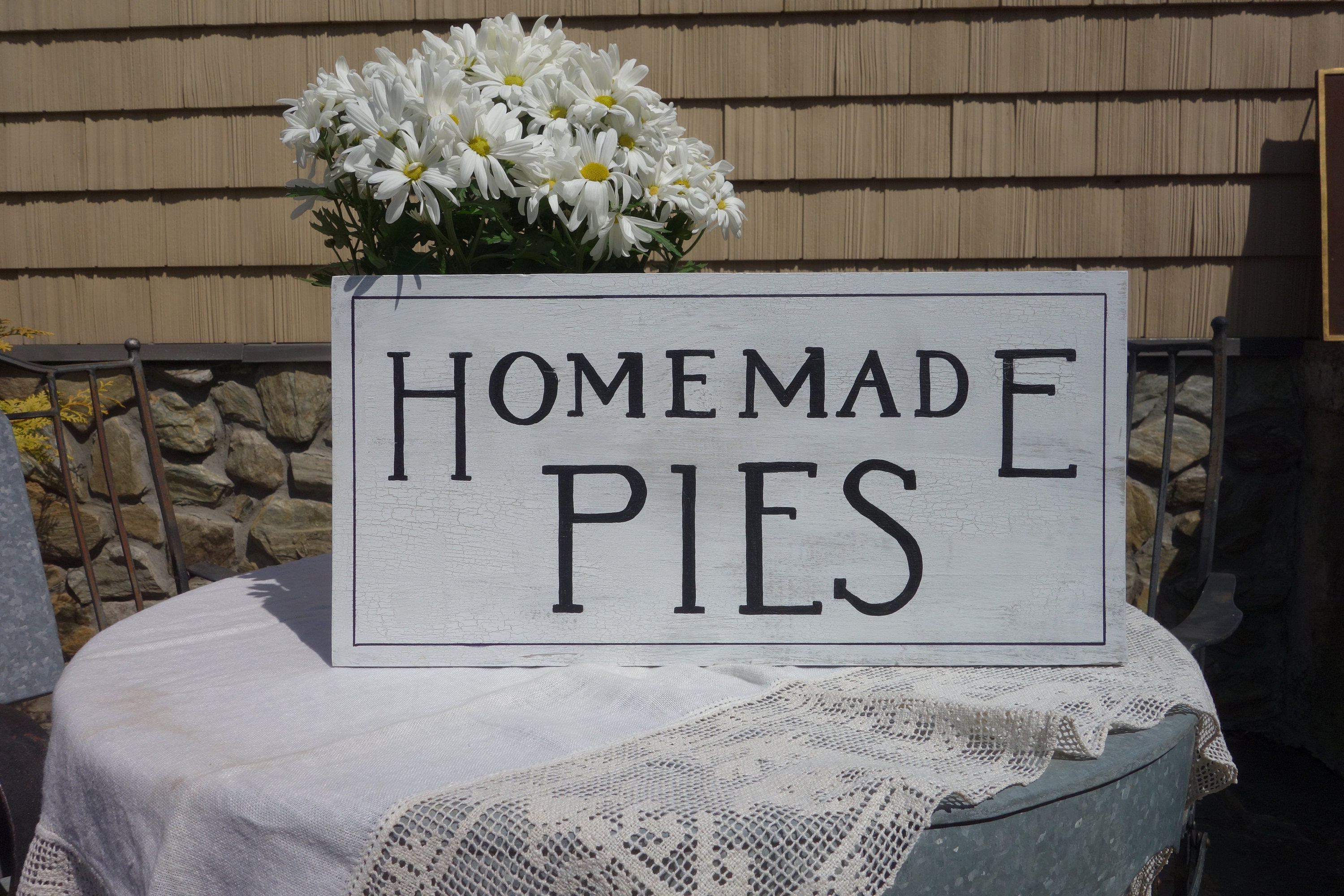 Homemade Pies Country Kitchen Barn Wood Sign, Hand-painted Distressed ...