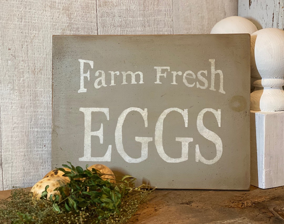 Farm Fresh Eggs Sign Hand Painted Country Kitchen Sign - Etsy