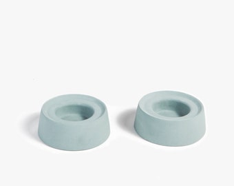 Light Turquoise ceramic candle holder, tealight holder set, modern minimalist Tealight,  candle holder modern, shabbat candlestick holder