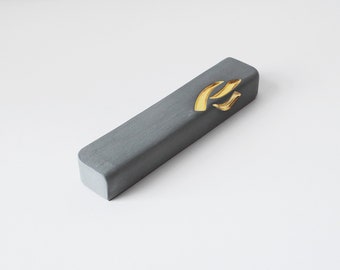 Ceramic Mezuzah Case, modern Judaica, jewish wedding gift, housewarming gift, large mezuzah with scroll, mezuzot, small mezuzah for indoors