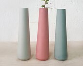 3x ceramic flower vases, bud vase, minimalist pastel vase, single flower vase, table centerpiece, decorative vase, scandinavian modern decor