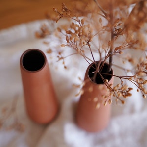 ceramic vase, single flower vase, minimalist Flower Vase, Modern Home Decor, pastel ceramic vase, modern home, pastel decoration flower vase image 8