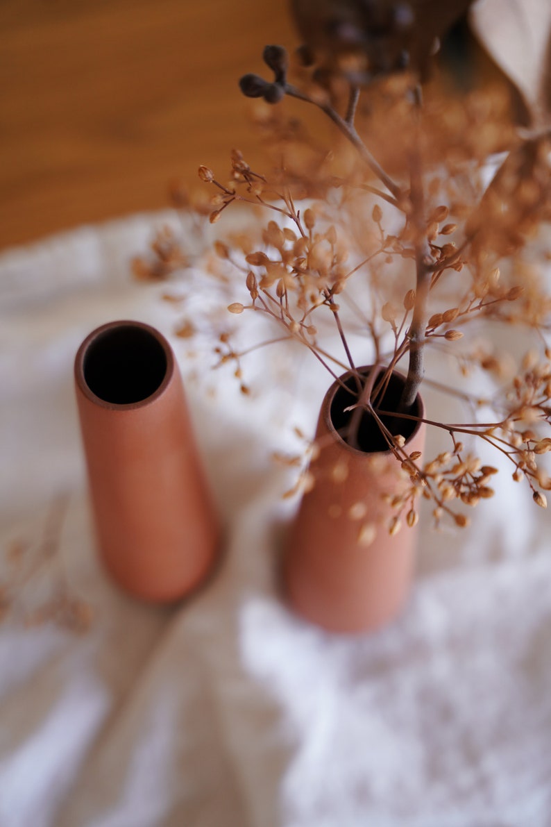 minimalist vase, ceramic flower pot, modern home decor, pastel ceramic bud vase, Scandinavian modern flower vase, ceramics and pottery vases image 9