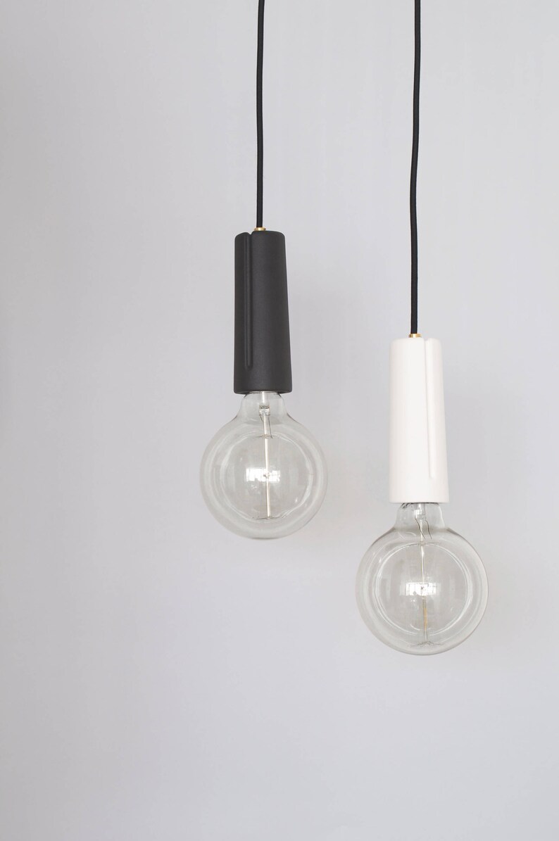 light fixture, hanging lamp minimal, ceramic chandelier, ceiling light, ceramic pendant light, rustic industrial lamp, minimalist light image 2