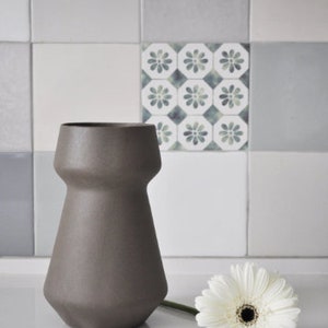 Minimalist Ceramic flower Vase, Yellow Vase, Ceramics and pottery, Scandinavian Modern Home Decor, ceramic Flower Pot, vase ceramic table image 4