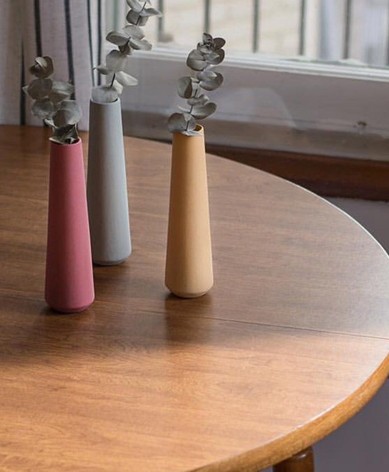 Flower Vase Ceramic Vase Single Flower Vase Table Etsy