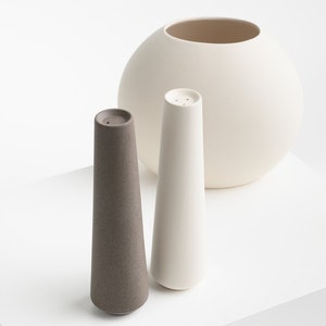 salt and pepper shaker, dine table centerpiece, kitchen table centerpiece, din table decor, modern ceramic tableware, minimalist stoneware image 6